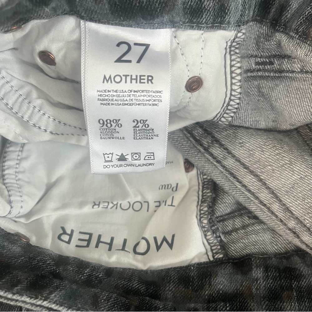 Mother The Looker Paw Animal Print Jeans Size 27 View 3